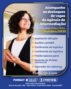 Funsat oferece 1.246 vagas nesta terça-feira (21)