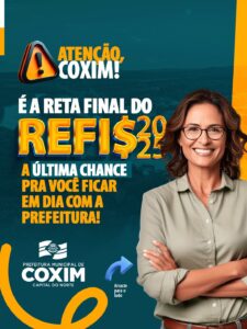 Prefeitura de Coxim alerta: prazo final para adesão ao REFIS termina em 31 de outubro