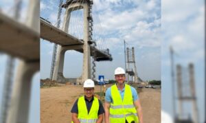 Vereadores da Capital visitam obras de ponte sobre o rio Paraguai, empreendimento emblemático da Rota Bioceânica