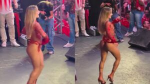 Bruna Griphao mostra samba no pé em ensaio do Salgueiro