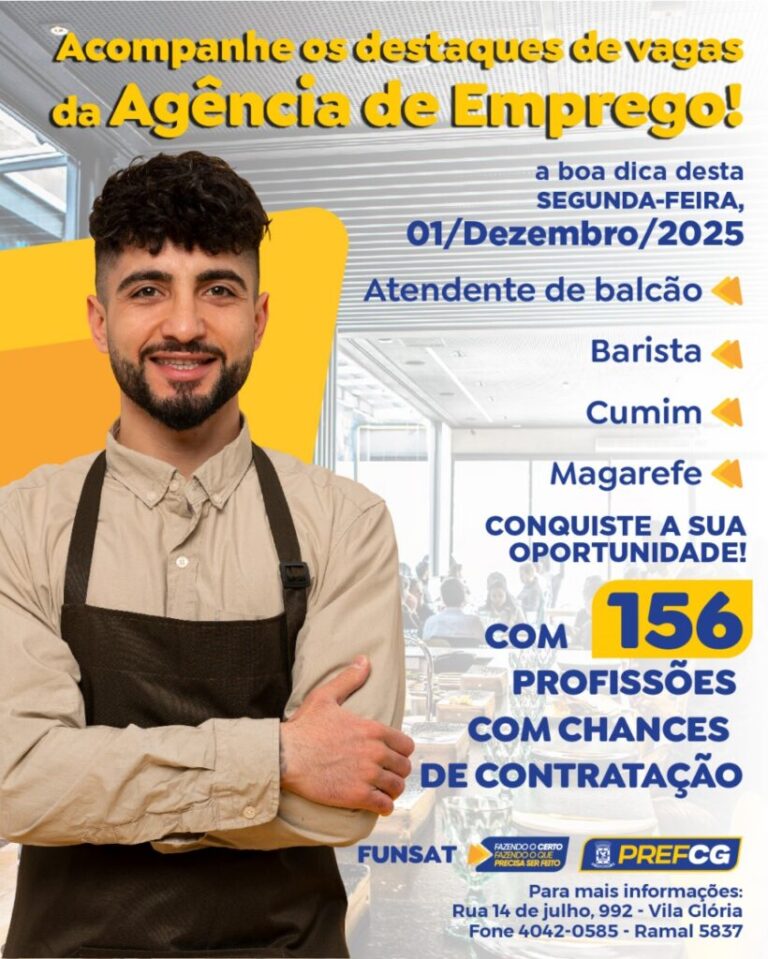 Funsat antecipa atendimento no sábado para consulta de 1.318 vagas