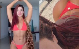 Gkay renova bronzeado e exibe bumbum em praia no Rio