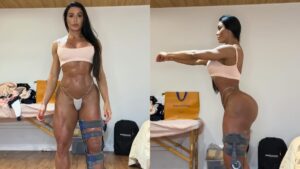 Gracyanne Barbosa exibe o corpo após lesão no "Dança dos Famosos"