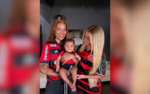 Ludmilla comemora título do Flamengo ao lado de Brunna e Zuri