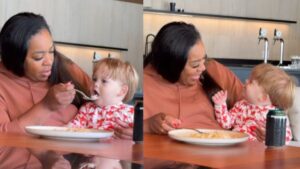 Mãe de Vini Jr. aparece alimentando filho de Virginia