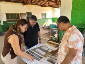 Prefeito Josmail Rodrigues acompanha obras de reforma e ampliação da Escola Municipal Rural Ozório Jacques
