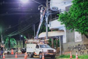 Rede Limpa retira 15 mil metros de fios irregulares no Centro de Campo Grande