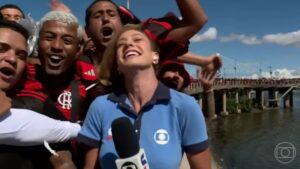 Repórter é agredida por torcedores ao vivo no "Jornal Hoje"