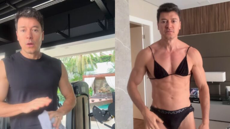Rodrigo Faro surpreende fãs e aparece de biquíni após treino