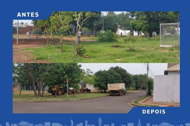 Vereador Marquinhos Trad garante limpeza e melhorias em praça para a Festa do Dia das Crianças do Center Park