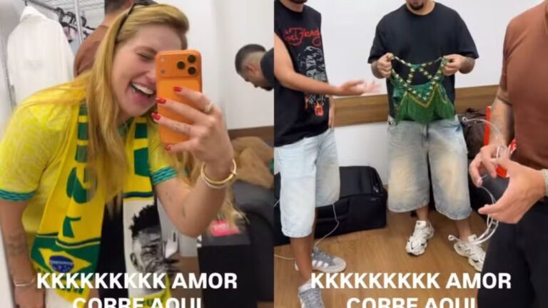 Virginia exibe calcinha temática ao torcer por Vini Jr: "Coragem"