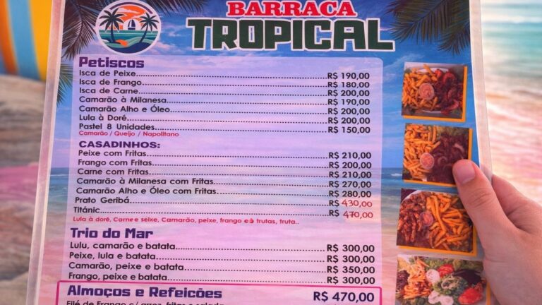 Almoço simples na praia de Búzios por R$ 470 gera revolta