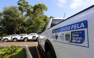 Cerimônia de entrega de caminhonetes destinadas às ações de Vigilância em Saúde Foto Saul Schramm