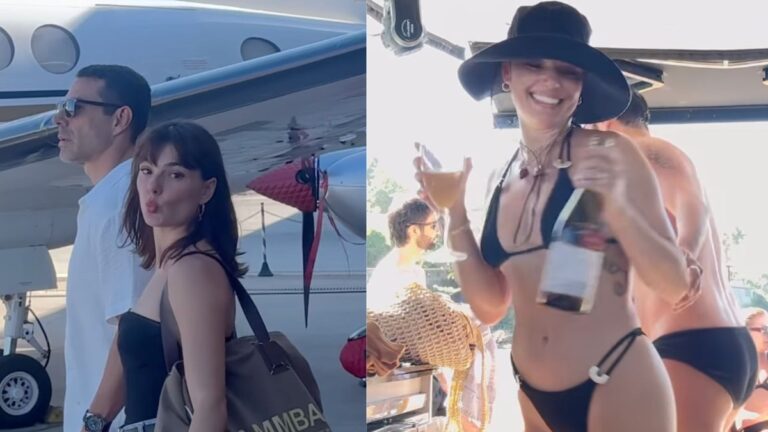 Isis Valverde exibe jatinho milionário e corpão sarado nas redes