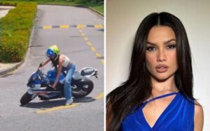 Juliette cai de moto de R$ 140 mil e publica vídeo do momento