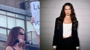 Juli﻿e﻿tt﻿e se emociona em ato e relembra caso de feminicídio