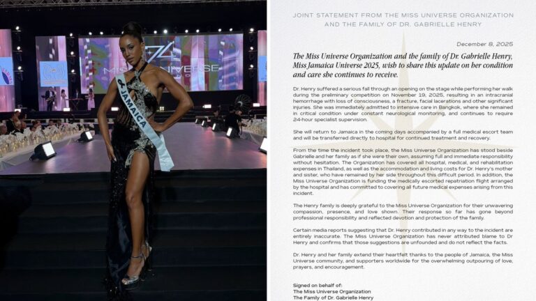 Miss Jamaica sofre hemorragia intracraniana após queda em desfile