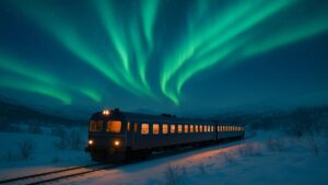 Noruega aposta em trem noturno para observar auroras boreais