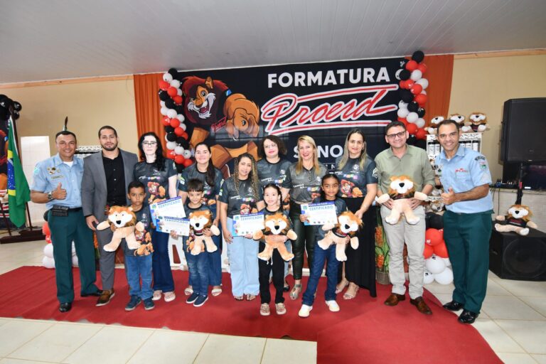 Polícia Militar e Prefeitura marca conclusão do PROERD Kids em Sonora