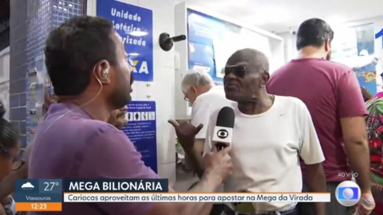 Resposta sobre prêmio da Mega deixa repórter constrangido ao vivo