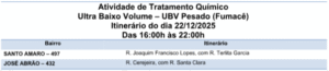 Santo Amaro e José Abrão são foco no combate ao Aedes com o fumacê 