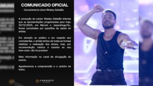 Wesley Safadão cancela shows em Alagoas nesta terça-feira