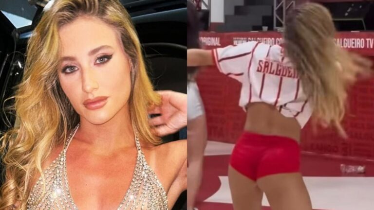 Bruna Griphao samba de shortinho curto e repercute nas redes