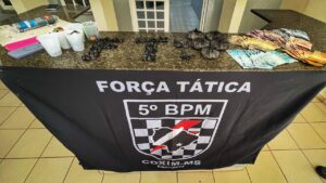 Força Tática prende casal por tráfico de drogas e aliciamento de adolescente em Coxim