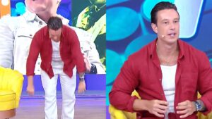 Gabriel Cartolano faz desafio ao vivo e diz: "Não dá"